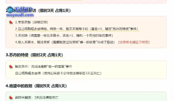 《苏丹的游戏》法德耶事件及效果一览 法德耶有哪些事件
